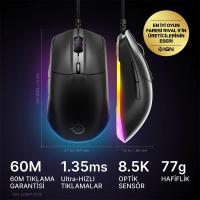 SteelSeries Rival 3 Gen 2 Siyah RGB Optik Kablolu Oyuncu Mouse