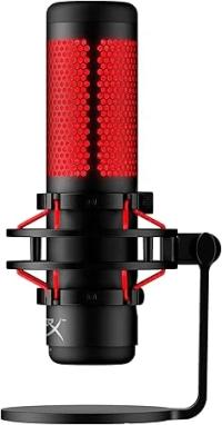 TEŞHİR HYPERX QUADCAST ELECTRET USB KONDANSATÖR MİKROFON, SİYAH/KIRMIZI