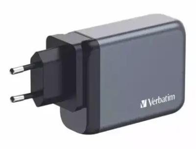 VERBATİM GAN 100W DUVAR ŞARJ CİHAZI 3XUSB C/USB A ADAPTÖRÜ