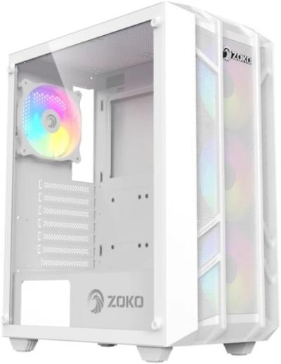 Zoko Hunter ARGB Fanlı Beyaz ATX Oyuncu Kasası