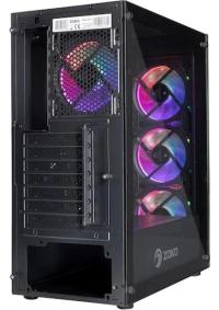Zoko Melody 4x12 CM Rainbow Fanlı Temperli Cam Gaming Bilgisayar Kasası
