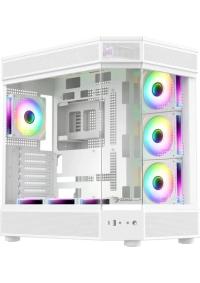 Zoko Tank 7x12 CM Kumandalı ARGB Fan Temper Camlı Oyuncu Bilgisayar Kasası Beyaz